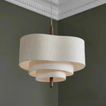 Wabi-Sabi Tiered Linen Pendant Chandelier