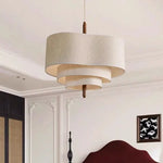 Wabi-Sabi Tiered Linen Pendant Chandelier