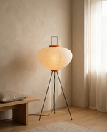 Sculptural Rice Paper Floor Lamp