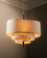 Wabi-Sabi Tiered Linen Pendant Chandelier