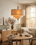 Wabi-Sabi Tiered Linen Pendant Chandelier