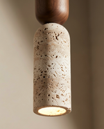 Travertine Cylinder Pendant Light