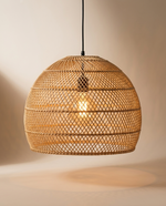 Woven Rattan Dome Pendant Light
