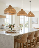 Woven Rattan Dome Pendant Light