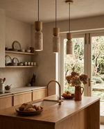 Travertine Cylinder Pendant Light