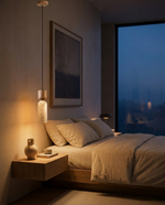 Travertine Cylinder Pendant Light