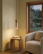 Travertine Cylinder Pendant Light