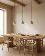 Wabi-Sabi Stone Cylinder Bedside Pendant