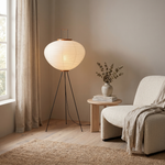 Sculptural Rice Paper Floor Lamp